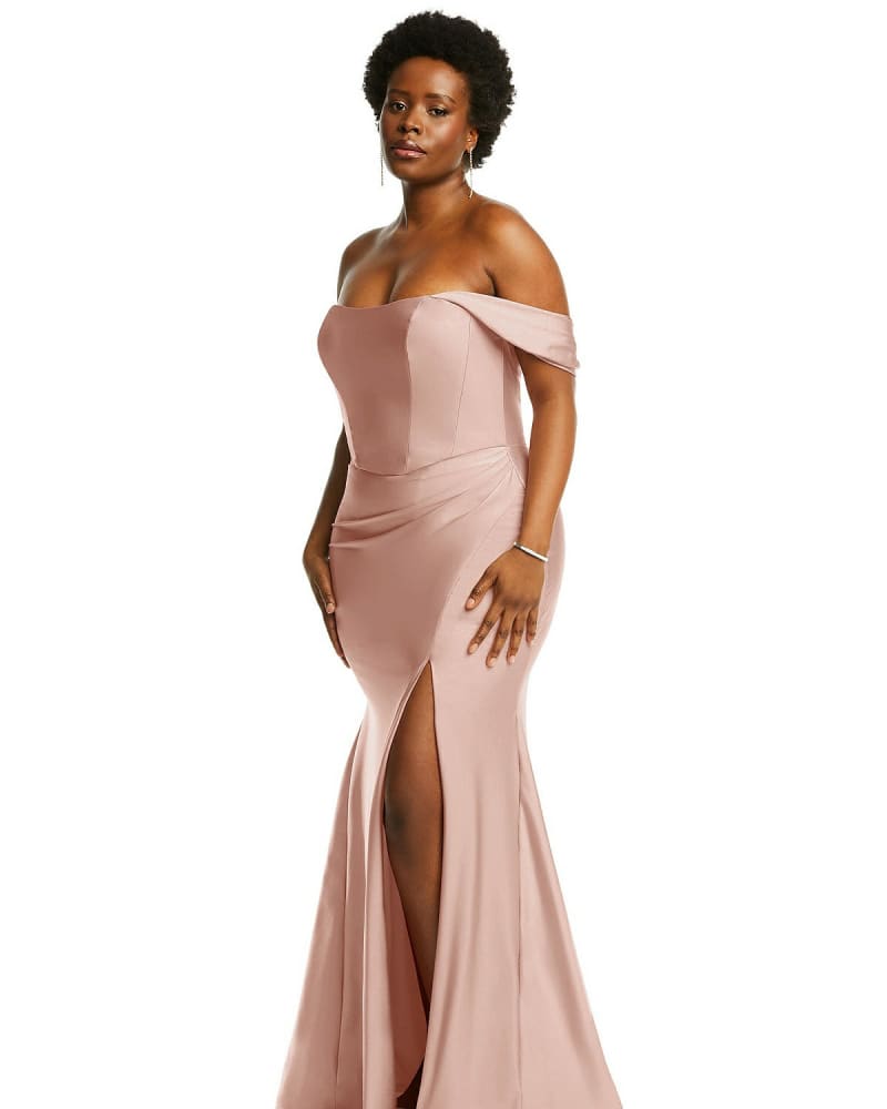Satin mermaid sale gown